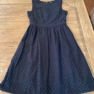 Brooks Brothers Navy Eyelet Sleeveless Dress, size 4